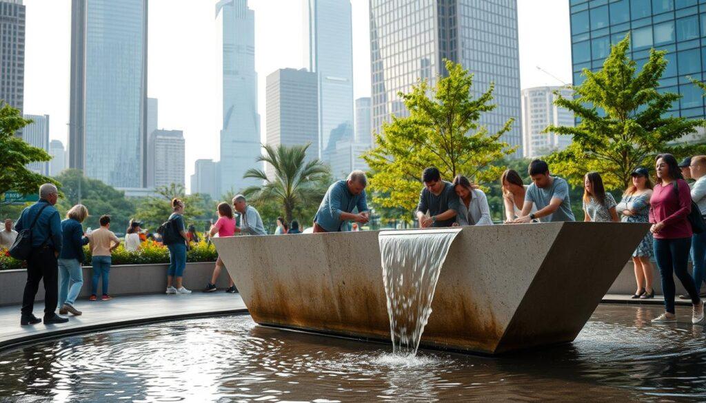 funzionalità delle fontane urbane